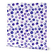 Watercolor Dots // Royal Purple // Medium