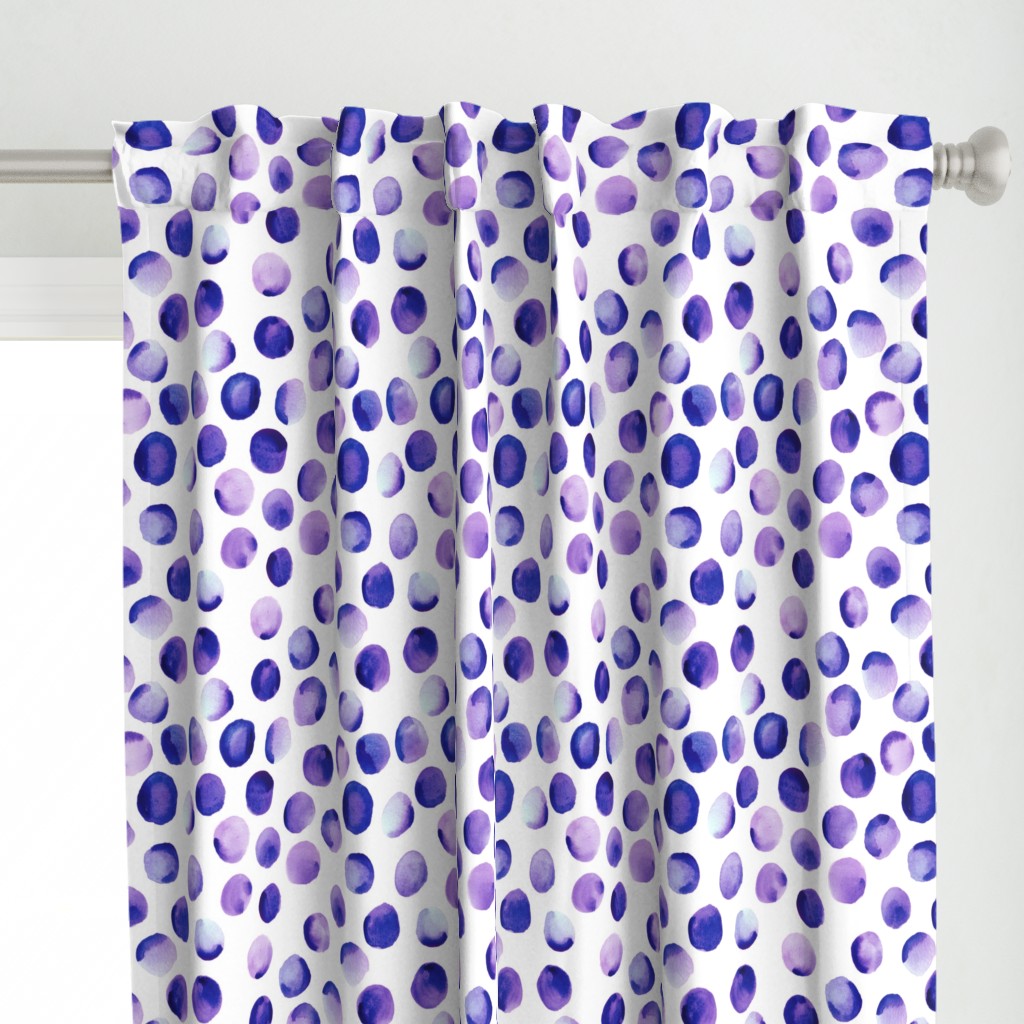 Watercolor Dots // Royal Purple // Large