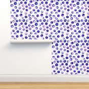 Watercolor Dots // Royal Purple // Large