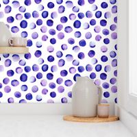 Watercolor Dots // Royal Purple // Large