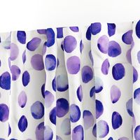 Watercolor Dots // Royal Purple // Large
