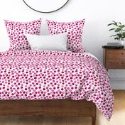 Watercolor Dots // Deep Cerise // Medium