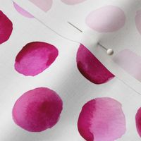 Watercolor Dots // Deep Cerise // Medium