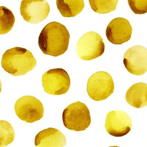 Watercolor Dots // Goldenrod // Large