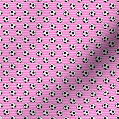 (MICRO SCALE) soccer balls - pink stripes