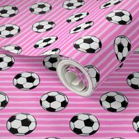 (MICRO SCALE) soccer balls - pink stripes