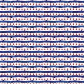 (MICRO SCALE) stars and stripes - red and blue