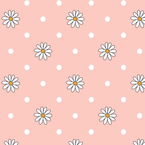 Daisy Dot large, Blush Pink