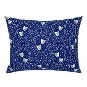 Theater Damask (Blue and Silver)