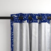 Theater Damask (Blue and Silver)