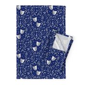 Theater Damask (Blue and Silver)