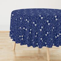 Theater Damask (Blue and Silver)