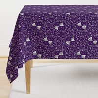 Theater Damask (Purple and Silver)