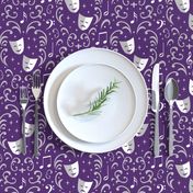 Theater Damask (Purple and Silver)