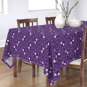 Theater Damask (Purple and Silver)