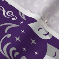 Theater Damask (Purple and Silver)