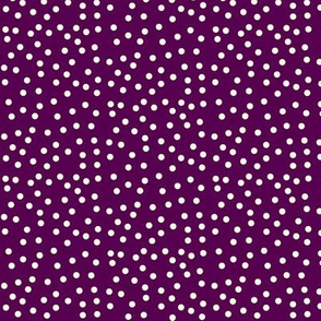 Twinkling Creamy Dots on Crushed Grape - Medium Scale