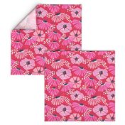 Bold & bright flowers/red and pink/large