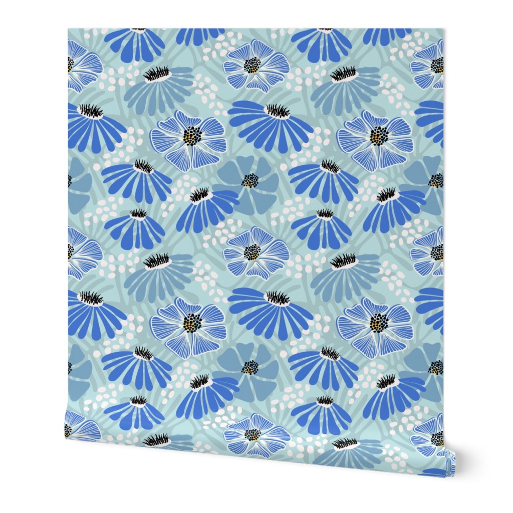 Bold & bright flowers - blue