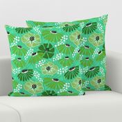 Bold & bright flowers - green