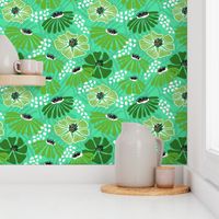 Bold & bright flowers - green