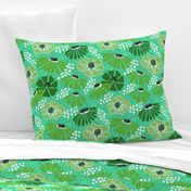 Bold & bright flowers - green