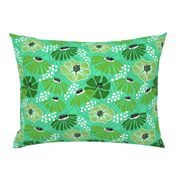 Bold & bright flowers - green