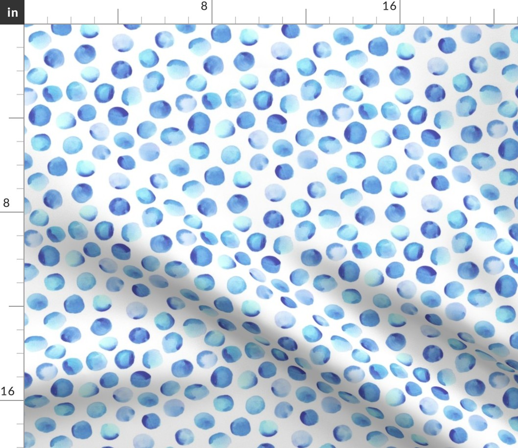 Watercolor Dots // Light Blue // Small