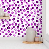 Watercolor Dots // Orchid Violet // Large