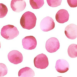 Watercolor Dots // Persian Pink // Large