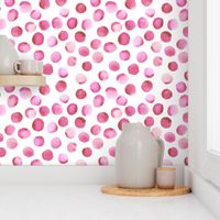 Watercolor Dots // Persian Pink // Medium