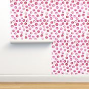 Watercolor Dots // Persian Pink // Medium