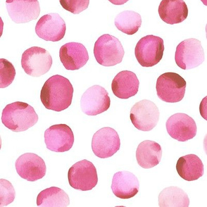 Watercolor Dots // Persian Pink // Medium
