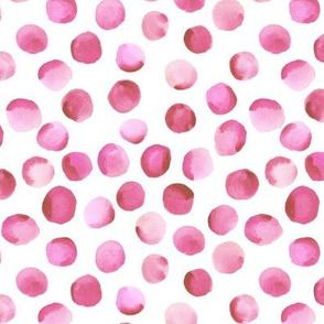 Watercolor Dots // Persian Pink // Small