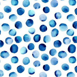 Watercolor Dots // Royal Blue // Small