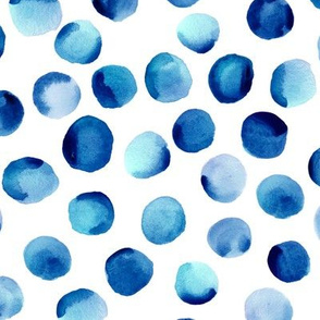 Watercolor Dots // Royal Blue // Medium