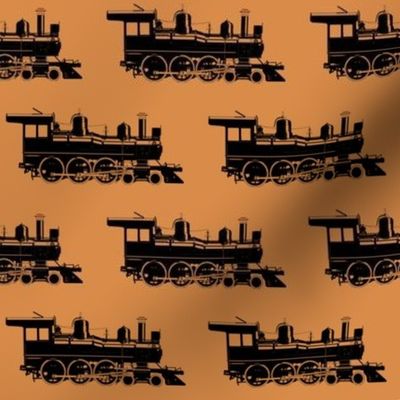 Steam Engines on Raw Sienna // Large