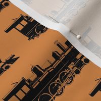 Steam Engines on Raw Sienna // Large