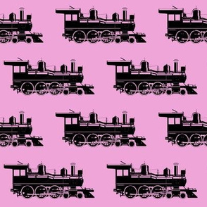 Steam Engines on Pink // Large