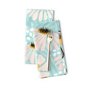 Bold  & bright flowers w/black and white/jumbo