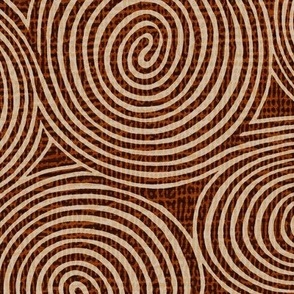 spirals-chestnut sienna