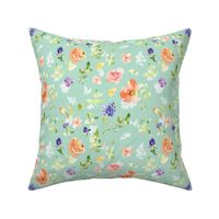 Kara Cutie Watercolour Floral Blue Shadow