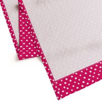 hand painted polka dots - crimson and white