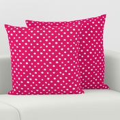 hand painted polka dots - crimson and white