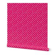 hand painted polka dots - crimson and white