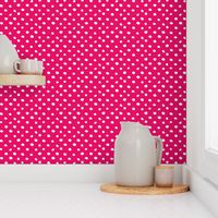 hand painted polka dots - crimson and white