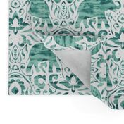 Elephant Damask Watercolor Sage Green