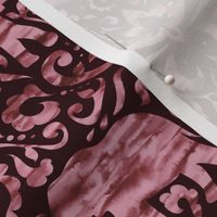 Elephant Damask Watercolor Burgundy