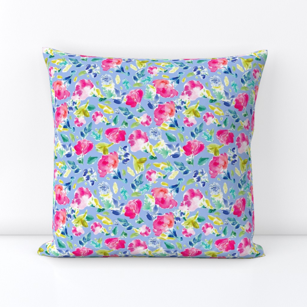 Nabby Tropical Florals on Blue