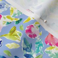 Nabby Tropical Florals on Blue